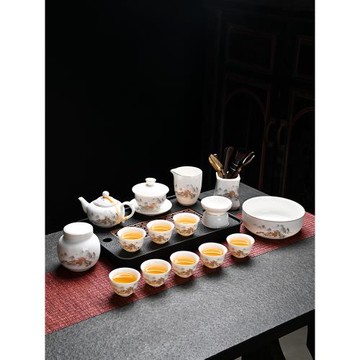 泡茶專用茶具套裝2025新款輕奢高檔高端大氣中式茶壺家用陶瓷茶碗