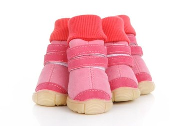 寵物鞋子   狗狗鞋子高幫雪地靴泰迪比熊靴子棉鞋法斗小型犬防水寵物鞋套  年終鉅惠 可開發票