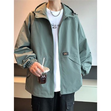 沖鋒衣外套男春秋新款潮流防水機能夾克青少年戶外運動服男生上衣