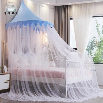 蚊帳 新款吊頂式蚊帳 家用落地方便拆洗圓頂免安裝 公主風兒童床吊帳特惠/免運 可開發票 全館折扣 m5417