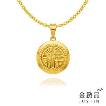 金緻品 黃金墜子 耀眼福字 0.56錢 5G工藝