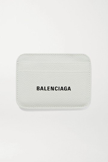 Balenciaga - Cash Printed Textured-leather Cardholder - White - one size