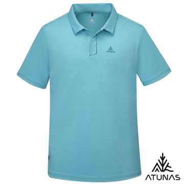 【ATUNAS 歐都納】男款循環排汗透氣短袖POLO衫A8PS2529MC湖綠/透氣/排汗/抗UV/戶外休閒