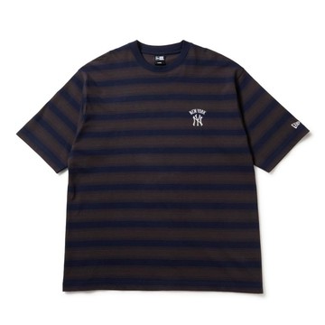 NEW ERA 男女 短袖上衣 日版 APP SS OS CT BOR MLB 紐約洋基 深藍/條紋 NE14948827