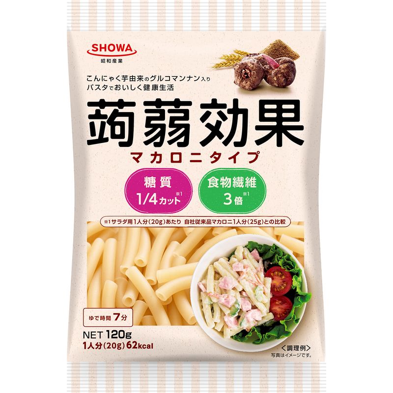 産業 蒟蒻効果 (グルコマンナン入りマカロニタイプ) 120g 6個