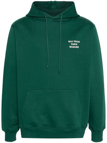 Drôle De Monsieur - Not From Paris Madame hoodie - men - Cotton - L - Green
