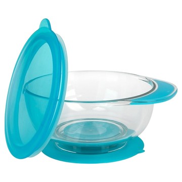 Nuby Tritan 吸盤碗  藍色  1個