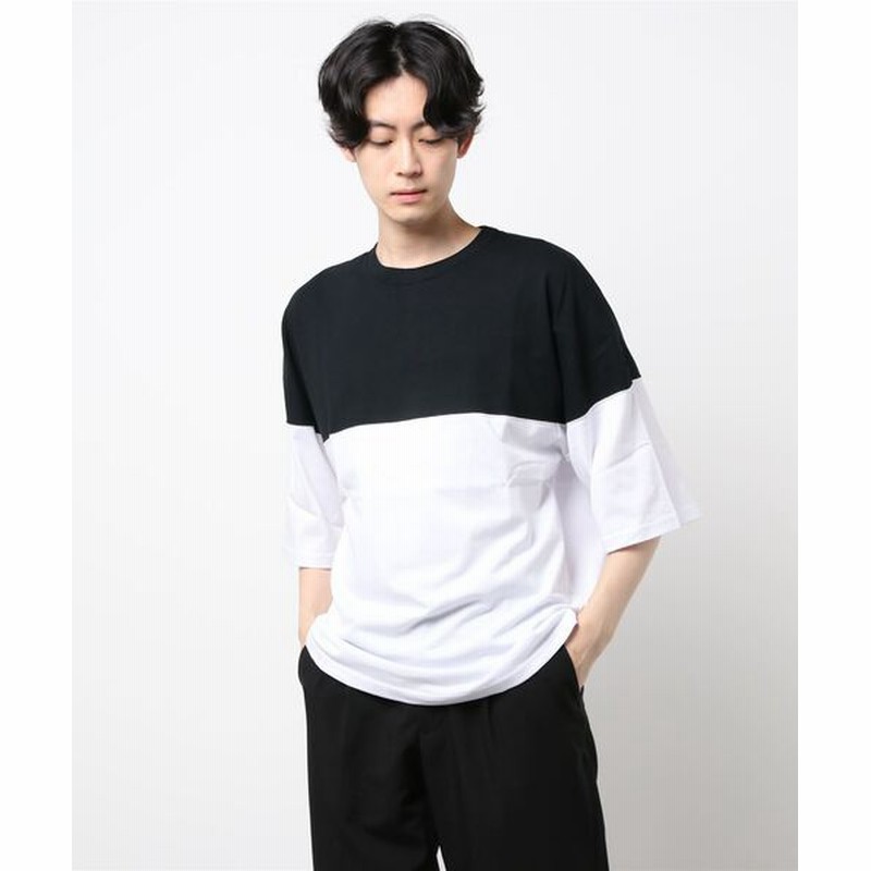 Cerca Beyes 2トーンドルマンスリーブtシャツ Men トップス Tシャツ カットソー 通販 Lineポイント最大get Lineショッピング