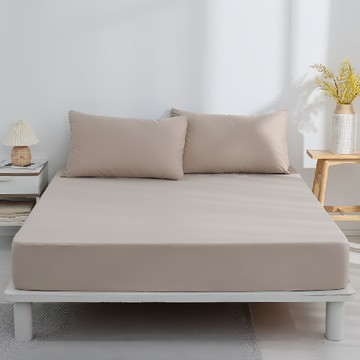 GOODin 竹棉防水床包 枕用 Set 2個 70%竹纖維+30%棉 親膚 防螨 抗菌 四色可選  75 x 53cm  棕色