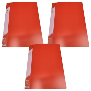 雙德 PP主色板資料簿 SD40A-4 40張  紅色  3本