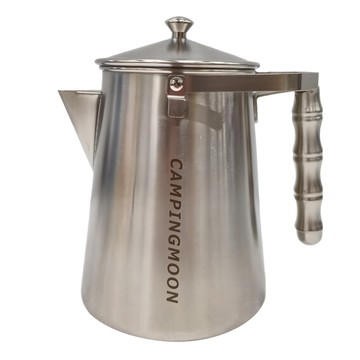 Campingmoon 柯曼 不鏽鋼焚火燒水壺 304 SW-6 21 x 14.5 x 25.5cm 570g 1.5L  不鏽鋼原色  1個