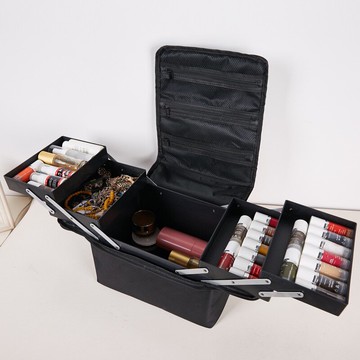 化妝包/化妝箱/工具包 專業化妝箱收納多層大號化妝包手提美甲紋繡美容跟妝多功能工具箱【CM17598】
