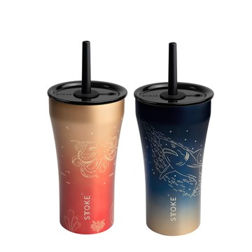 STTOKE 精品陶瓷保溫吸管杯 海洋限定款 20oz/580ml (2款任選)