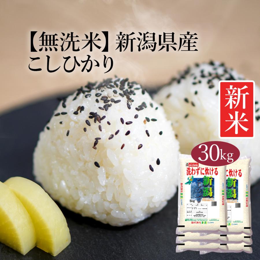 無洗米 30kg 米 コシヒカリ 新潟県産 お米 送料無料 白米 精米 おこめ 30キロ こめ30kg 米30キロ お米30キロ 送料無 安い 格安 令和5年産 新米 単一原料米