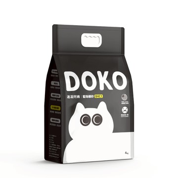 【DOKO】藍珠礦砂 1包4kg｜韓國專利除臭凝結貓砂｜美國進口原礦 高效除臭 速凝阿姨