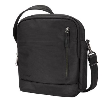 《TRAVELON》Urban四層防盜斜背包(黑)