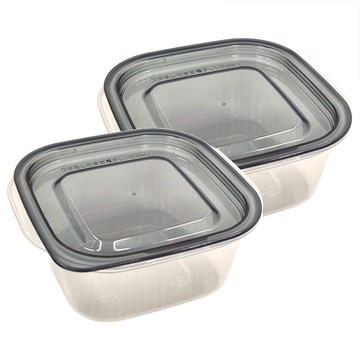 INOMATA 角型保鮮盒 1841 黑色 270ml 日本製造 食品級材質 易清洗  2個  3組