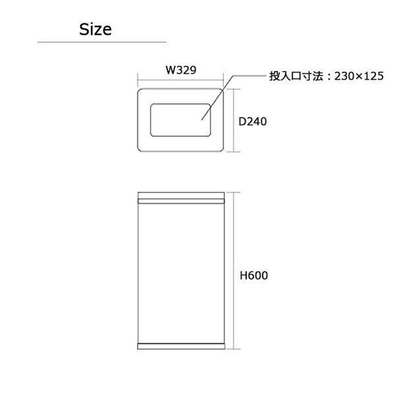 送料無料 ぶんぶく 角型屑入Bライン 容量38.0L OSL シルバーメタリック