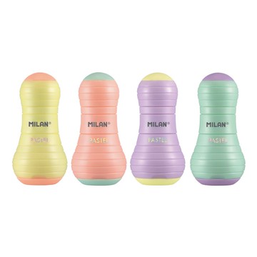 MILAN 粉嫩馬卡龍橡皮擦+削筆器(4色可選)