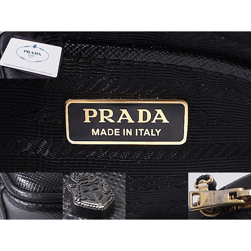 音羽屋□ プラダ PRADA サフィアーノ 1BH036 ネロ ショルダーバッグ ポシェット | LINEブランドカタログ