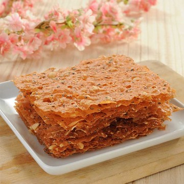 【滋美珍脆片肉乾系列】 芝麻杏仁脆片肉乾100g