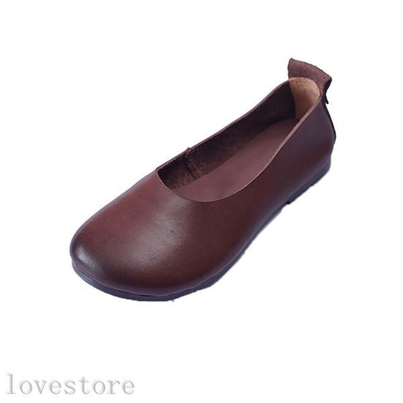 オペラシューズ 本革 レディース スリッポン パンプス フラットシューズ 無地 カジュアル レザー 歩きやすい ソフト ペタンコ おでこ靴 通販 Lineポイント最大0 5 Get Lineショッピング