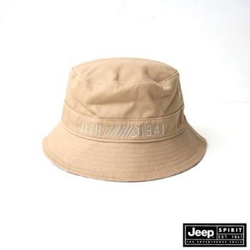 JEEP 男裝 經典工裝風雙面戴漁夫帽-卡其色