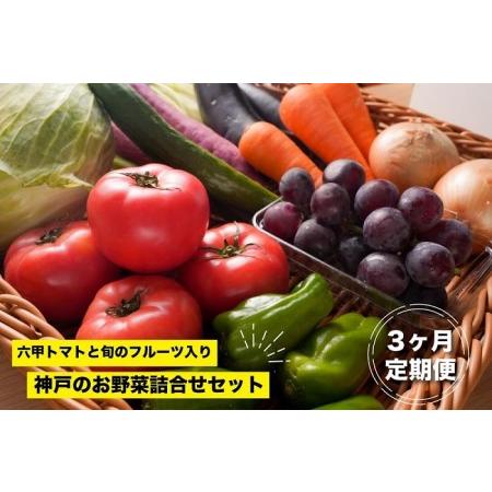 ふるさと納税 神戸のお野菜詰め合わせセット（六甲トマトと季節のフルーツ入）3ヶ月定期便 兵庫県神戸市