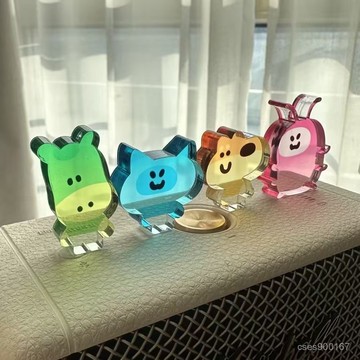 低價下殺🤩新款暹羅釐普亞克力磚立牌可愛ins風高顔值彩窗加厚桌麵裝飾擺件 CDIU