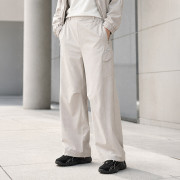 FILA 女防潑水可收納平織長褲-米卡其 5PNA-1115-BG