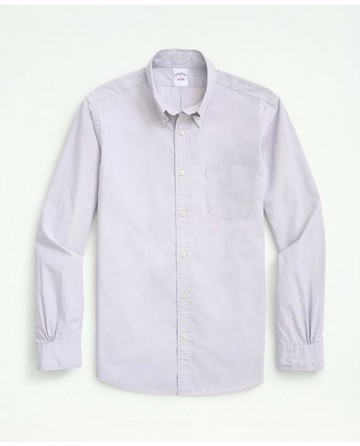 Brooks Brothers Men's Big & Tall Friday Shirt, Poplin End-on-End | Grey | Size 3X Tall