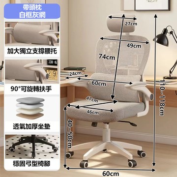 e家工廠344護腰人體工學椅 電腦椅 辦公椅 旋轉椅 升降椅 書桌椅 透氣網椅  分區釋壓