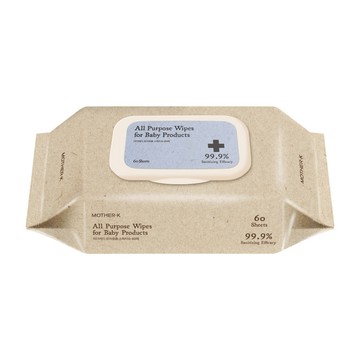 MOTHER-K 淨護酒精清潔濕紙巾 60張  1包  20 x 15.5cm