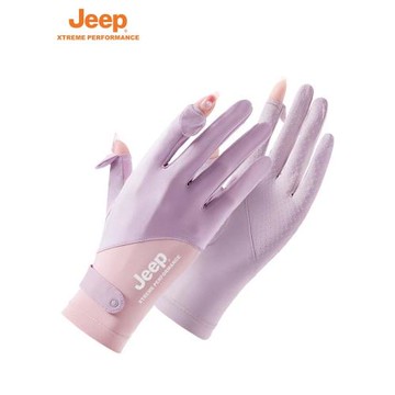 JEEP吉普防曬手套夏季薄款男女防滑透氣戶外騎車防紫外線全指手套