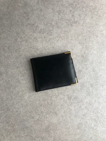 【日本直送 名牌中古包】CELINE  સિલ્ની 錢包 黑色 皮革 雙折式 vintage 古董 復古 wswsdn