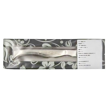品茗喝茶具 不鏽鋼茶夾 - 18cm*1cm  立體雕花  1個