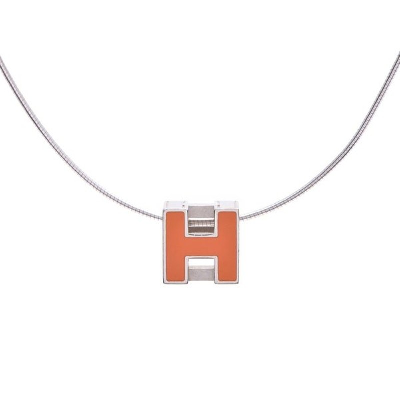 中古 エルメス Hキューブネックレス オレンジ Sv金具 箱 Hermes 通販 Lineポイント最大0 5 Get Lineショッピング