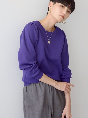 肩打摺澎袖長袖上衣(HA43L2C0700) - AMERICAN HOLIC