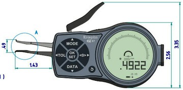 卡規 內卡規 工業用卡規 精密五金器具供應德國kroeplin指針式厚度測量卡規L102