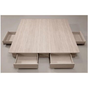 唯熙傢俱-布萊登橡木白6尺抽屜床底