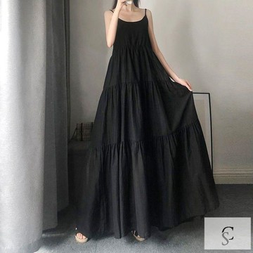 【XL-8XL大尺碼】👩大尺码连衣裙 吊带裙 襯衫裙 度假风裙大碼吊帶裙胖mm300斤長款女夏暗黑山本風內搭孕婦連衣裙