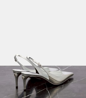 Dolce & Gabbana Metallic leather slingback pumps
