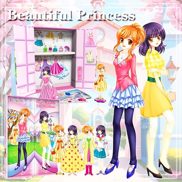 換裝寶貝  美麗公主-CC Beauty 🌟現貨🌟兒童禮物 磁力安靜書 黏貼書 貼貼 磁吸免裁剪 早教遊戲書 磁性益智書