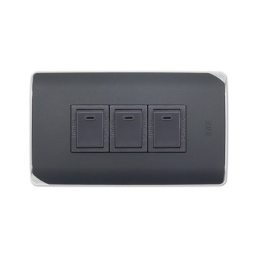 朝日電工 ds-3kh 縷光灰色系組合式三開關組