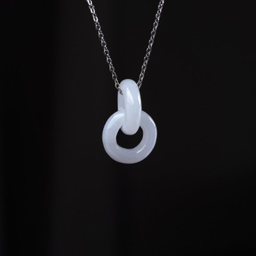 【永恆同心】冰糯種翡翠同心圓吊飾 | 天然緬甸翡翠A貨 | 送禮