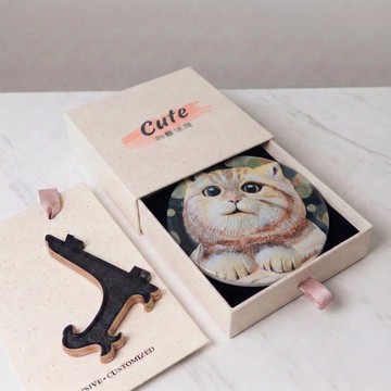 藝術家陶瓷杯墊支架禮盒組 | 幸福肥