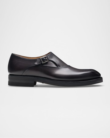 Men's Orlay Brogue Leather Monk Strap Loafers