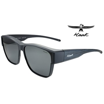 Hawk 高質感外掛偏光套鏡 護眼防曬 HK1027 BL1 霧深藍框深灰偏光鏡片 公司貨