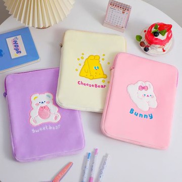 韓版卡通可愛毛絨平板包11寸ipad內膽包少女可愛吐司ipad保護套女