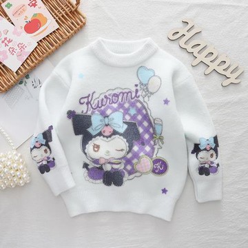 女童毛衣秋冬季2025新款玉桂狗kitty貓庫洛米寶寶套頭保暖針織衫